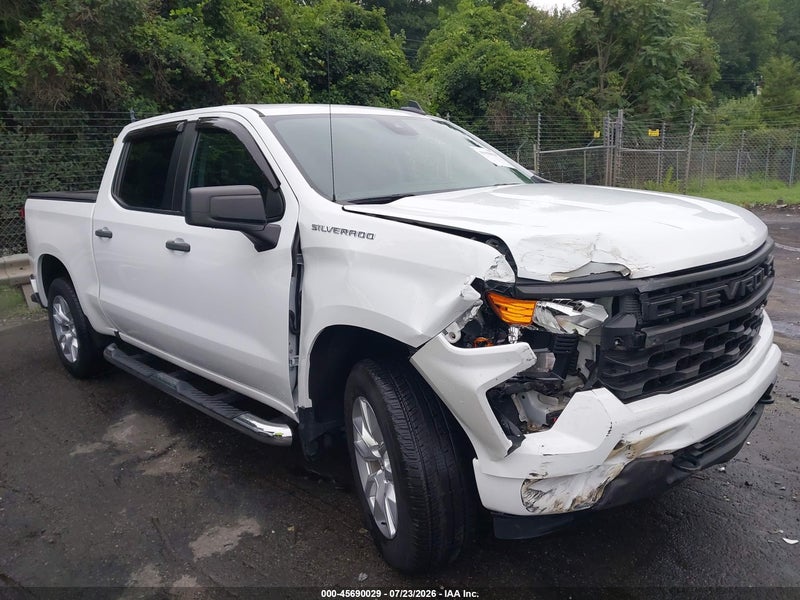 2022 Chevrolet Silverado 1500 2wd  Short Bed Custom White vin: 1GCPABEK5NZ554378