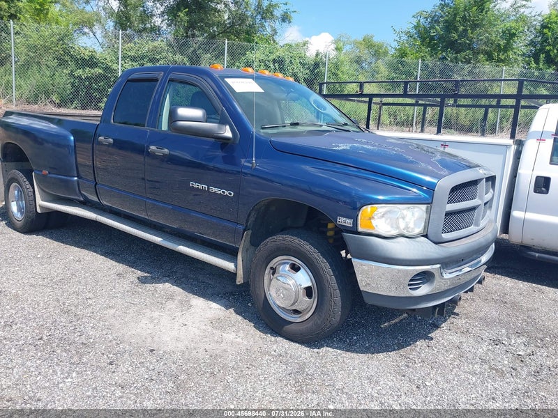 2003 Dodge Ram 3500 Slt/laramie/st Черный vin: 3D7MU48D13G766216