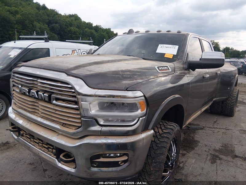 2022 Ram 3500 Laramie  4x4 8' Box Gray vin: 3C63RRJL8NG134202