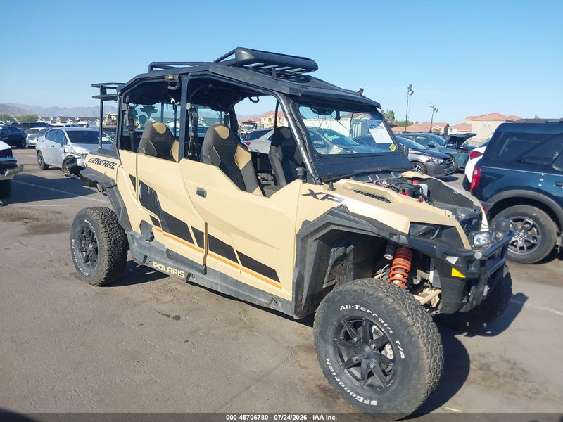 2021 Polaris General Xp 4 1000 Deluxe Ride Command Beige vin: 3NSGMJ994MH213117