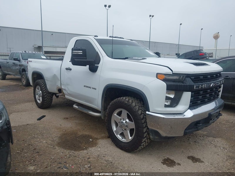 2020 Chevrolet Silverado 2500hd 4wd  Long Bed Wt White vin: 1GC3YLE7XLF222883
