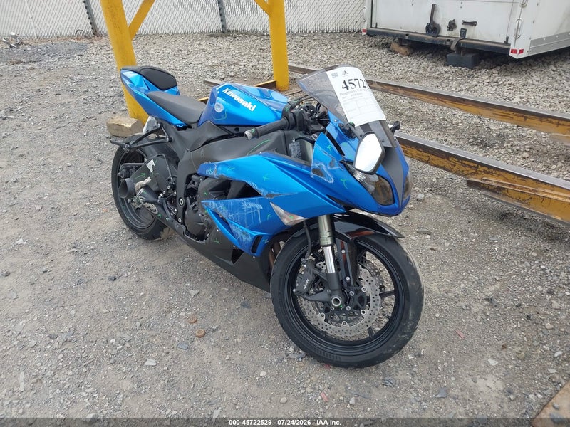 2009 Kawasaki Zx600 R Синий vin: JKAZX4R109A011894