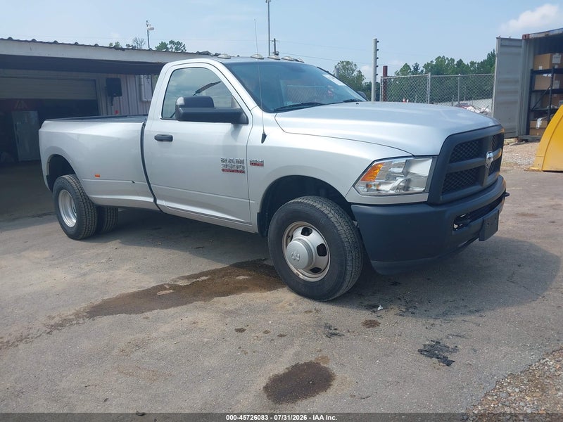 2018 Ram 3500 Tradesman  4x2 8' Box Silver vin: 3C63RPAJ9JG383606