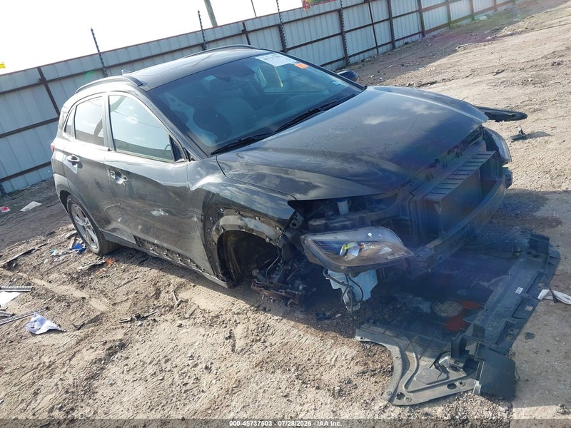 2022 Hyundai Kona Sel Черный vin: KM8K32AB9NU891638