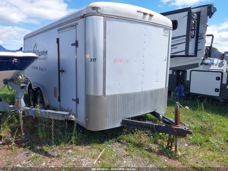 2000 J&l Enclosed Trailer   Белый vin: 4U01S1628YA005887