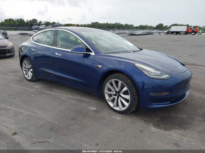 2018 Tesla Model 3 Long Range/mid Range Blue vin: 5YJ3E1EA5JF118313