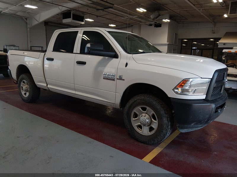 2018 Ram 3500 Tradesman  4x4 6'4 Box White vin: 3C63R3CL7JG168569