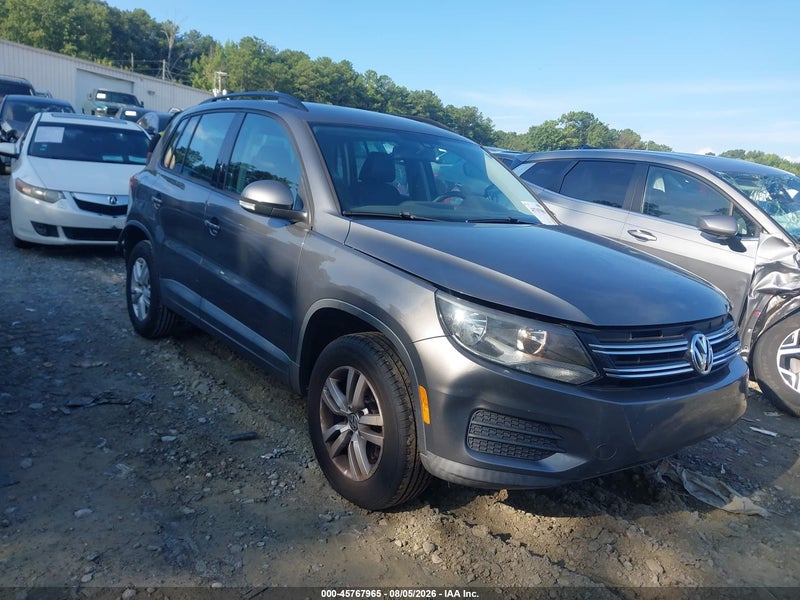 2016 Volkswagen Tiguan S Gray vin: WVGAV7AX5GW521485