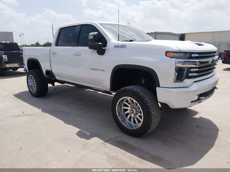 2020 Chevrolet Silverado 2500hd 4wd  Standard Bed High Country White vin: 1GC4YREYXLF140488