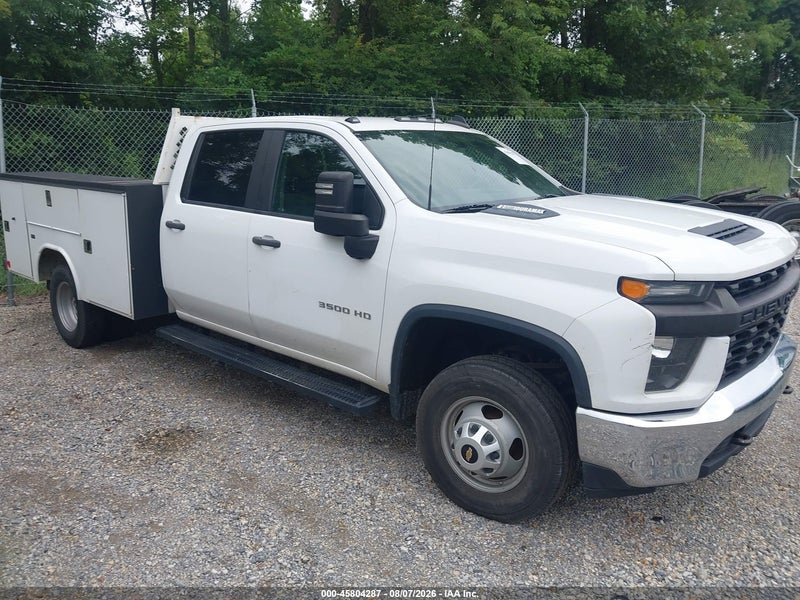 2021 Chevrolet Silverado 3500hd Chassis Work Truck White vin: 1GB4YSEY1MF152428