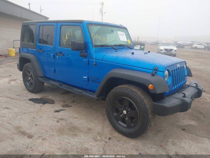 2015 Jeep Wrangler Unlimited Sport Blue vin: 1C4BJWDG7FL522406