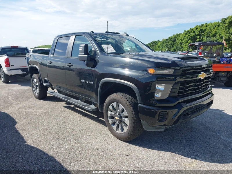 2025 Chevrolet Silverado 2500hd 4wd  Standard Bed Custom Black vin: 2GC4KME7XS1213991