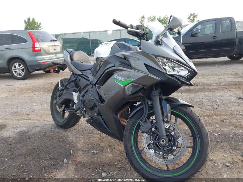 2024 Kawasaki Ex650 R Gray vin: ML5EXER16RDAD5263