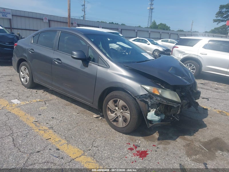 2013 Honda Civic Lx Gray vin: 2HGFB2F59DH574747