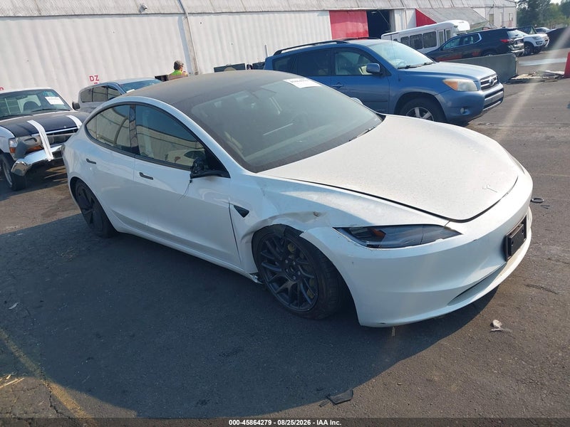 2025 Tesla Model 3 Long Range Rear-wheel Drive/standard Rear-wheel Drive White vin: 5YJ3E1EA7SF988467