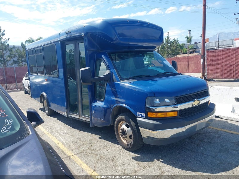 2018 Chevrolet Express Cutaway 4500 Van Blue vin: 1HA6GUBB6JN007370