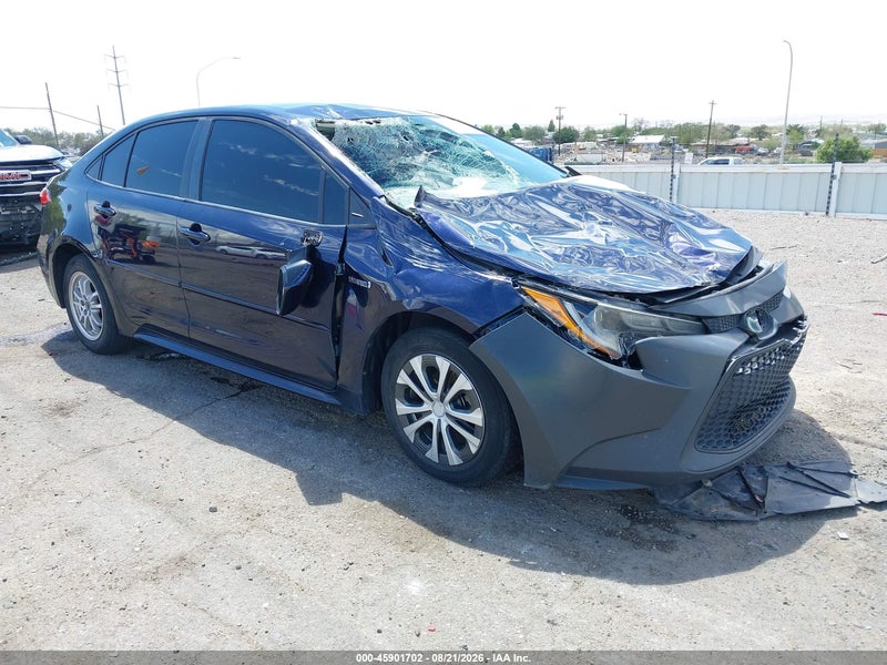 2020 Toyota Corolla Hybrid Le Blue vin: JTDEBRBE5LJ025570