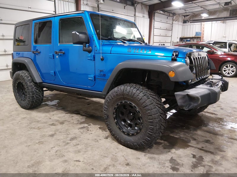 2016 Jeep Wrangler Unlimited Willys Wheeler Blue vin: 1C4BJWDG8GL278105