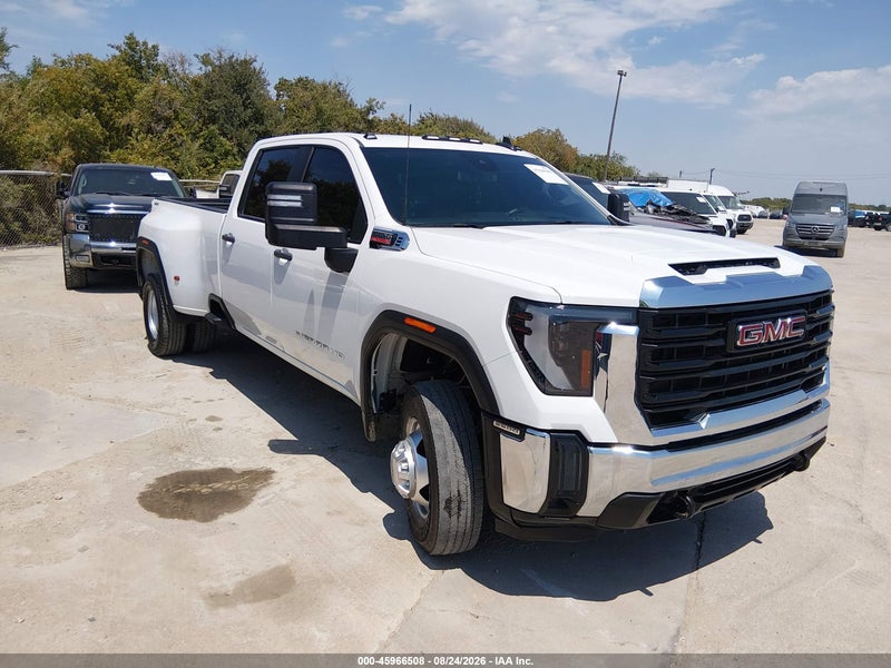 2024 Gmc Sierra 3500hd 4wd  Long Bed Pro White vin: 1GT49SEY6RF414976