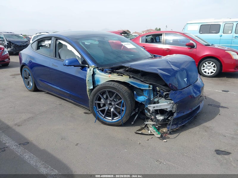 2021 Tesla Model 3 Standard Range Plus Rear-wheel Drive Blue vin: 5YJ3E1EA2MF028847