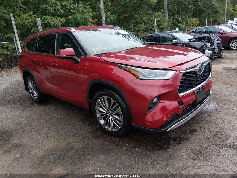 2020 Toyota Highlander Platinum Red vin: 5TDFZRBH4LS036136