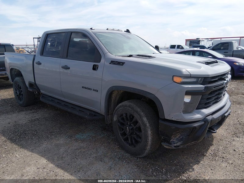 2025 Chevrolet Silverado 2500hd 4wd  Standard Bed Custom Серый vin: 2GC4KMEY2S1186343