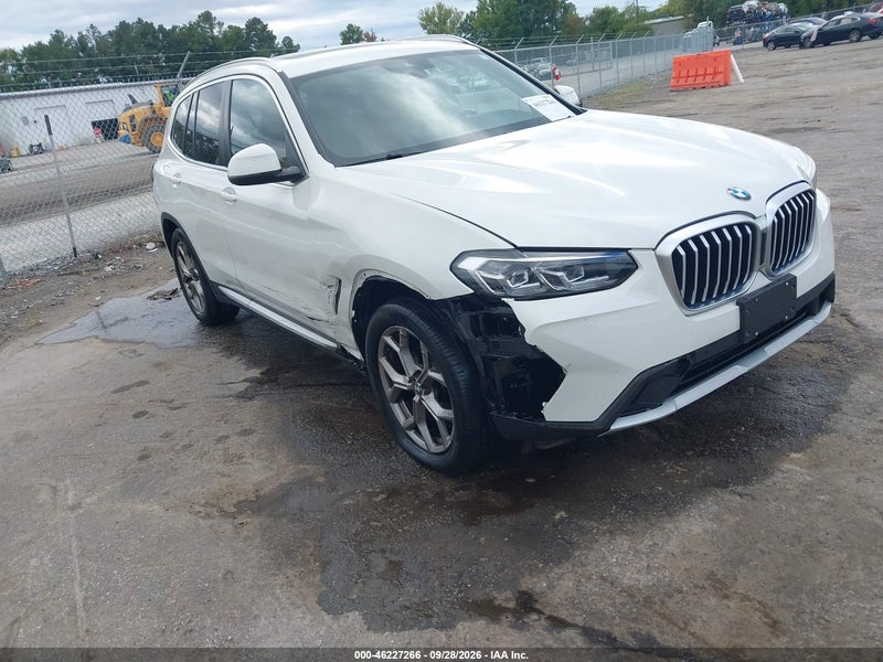 2022 Bmw X3 Xdrive30i Белый vin: WBX57DP02NN169576