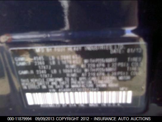 2013 SUBARU OUTBACK 2.5I PREMIUM 4S4BRCCC9D3272942