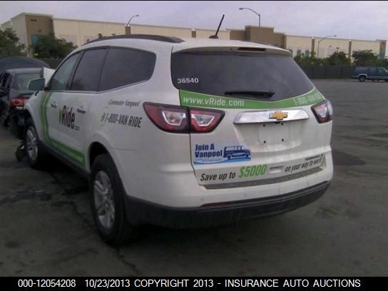 2013 CHEVROLET TRAVERSE LT 1GNKRGKD1DJ200450