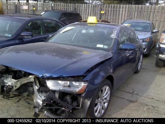 2013 AUDI A4 2.0T QUA PREMIUM WAUBFAFL0DN044097