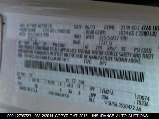 2014 FORD ESCAPE SE 1FMCU0G96EUA06161