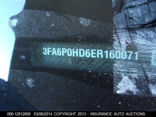 2014 FORD FUSION SE 3FA6P0HD6ER160071
