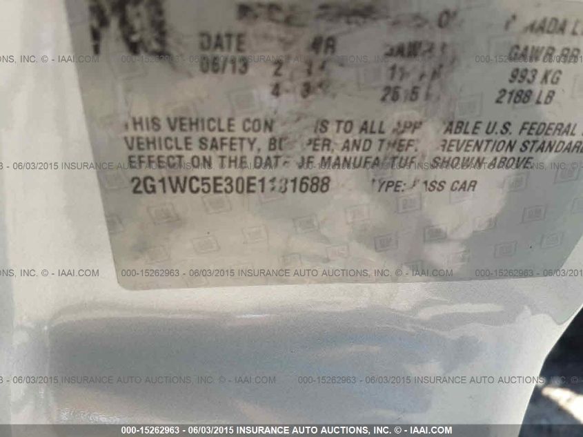 2014 CHEVROLET IMPALA LIMITED LTZ 2G1WC5E30E1101688