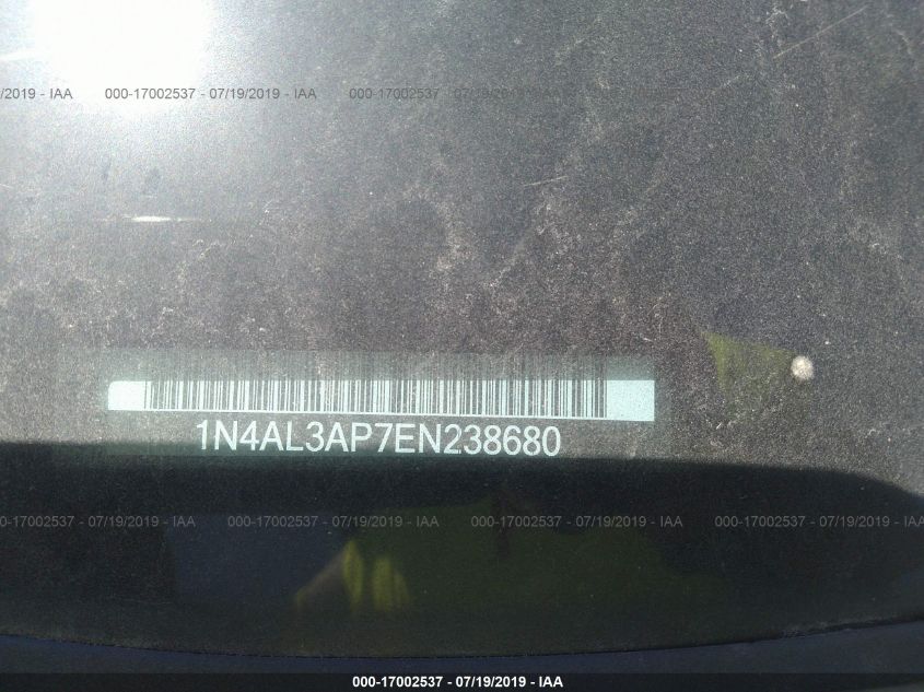 2014 NISSAN ALTIMA 2.5 S 1N4AL3AP7EN238680
