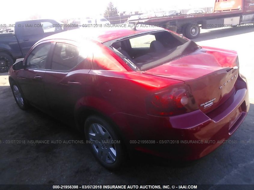 2013 DODGE AVENGER SE 1C3CDZABXDN627291