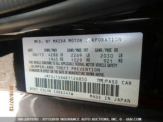 2014 MAZDA MAZDA6 TOURING JM1GJ1V66E1126850