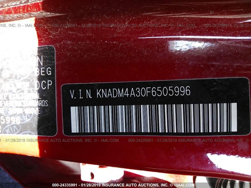 2015 KIA RIO LX KNADM4A30F6505996