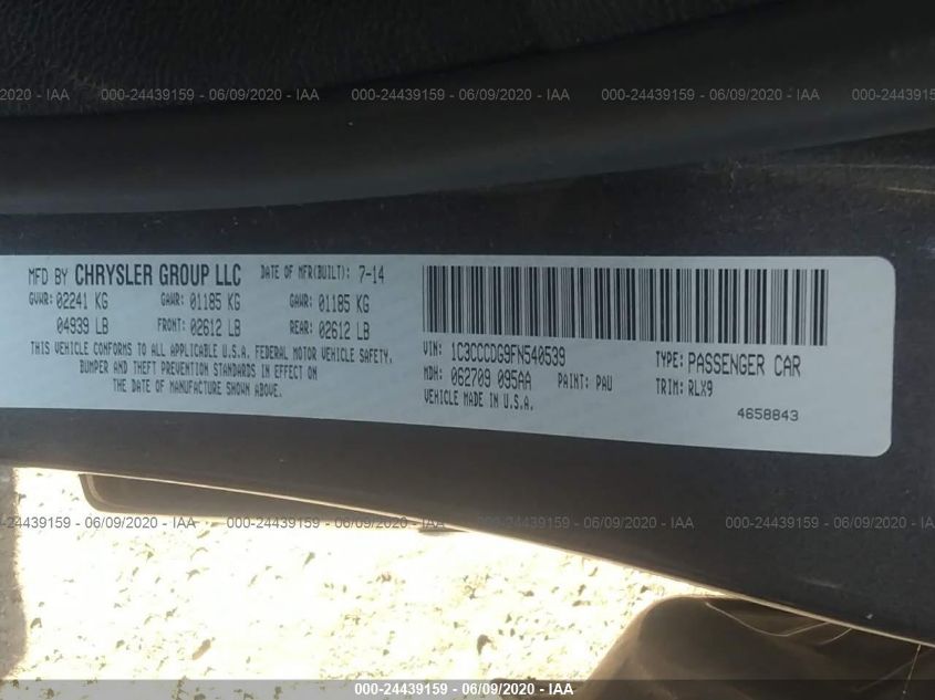 2015 CHRYSLER 200 S 1C3CCCDG9FN540539