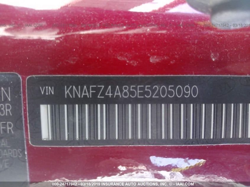 2014 KIA FORTE EX KNAFZ4A85E5205090