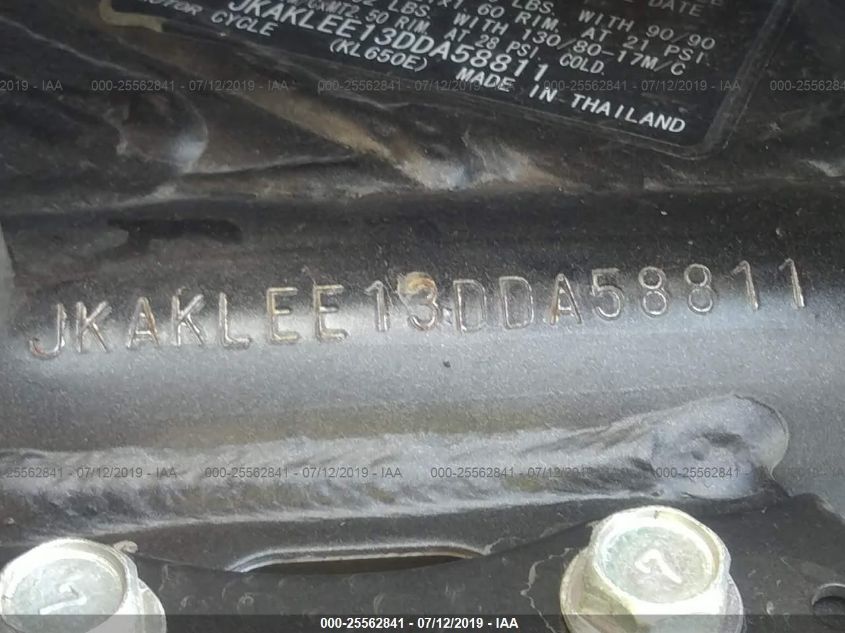 2013 KAWASAKI KL650 E JKAKLEE13DDA58811