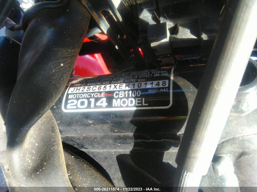 2014 HONDA CB1100 JH2SC651XEK101148