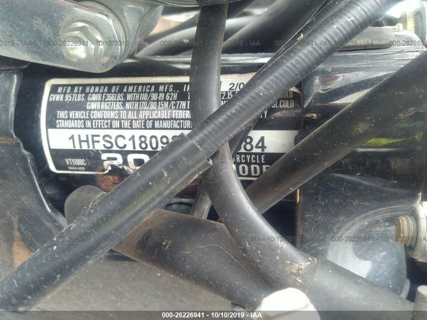 2002 HONDA VT1100 C 1HFSC18092A604384