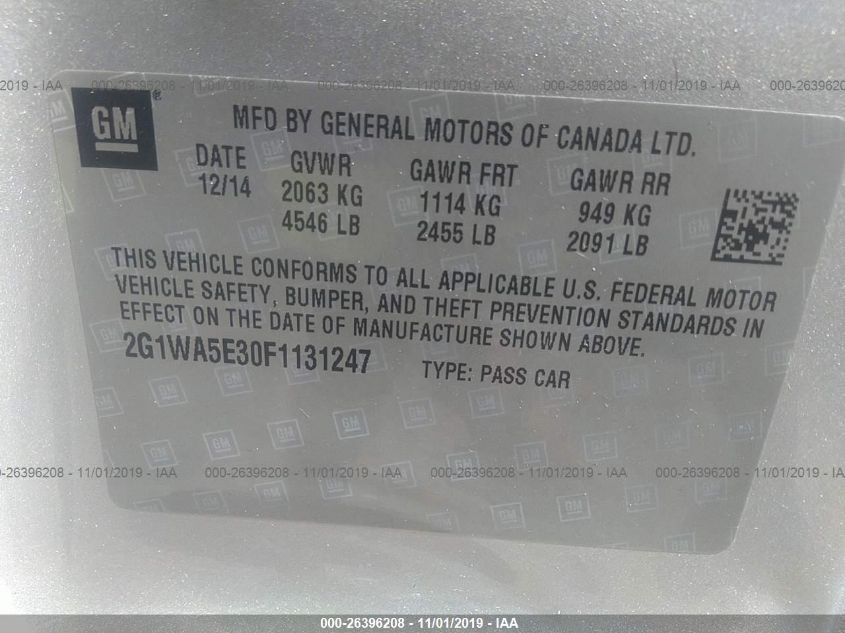 2015 CHEVROLET IMPALA LIMITED LS 2G1WA5E30F1131247