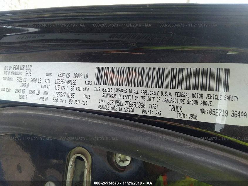 2015 RAM 2500 ST 3C6UR5CL7FG681960