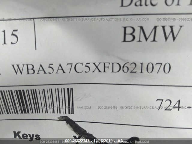 2015 BMW 5 SERIES XI WBA5A7C5XFD621070