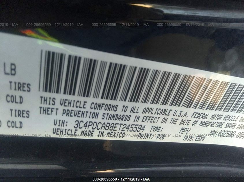 2014 DODGE JOURNEY AMERICAN VALUE PKG 3C4PDCAB8ET245594