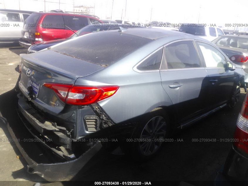 2015 HYUNDAI SONATA 2.4L SPORT 5NPE34AF4FH253728