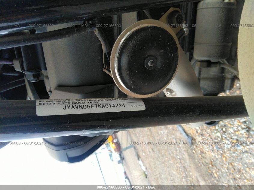 2019 YAMAHA XVS950 CU/CUC JYAVN05E7KA014224