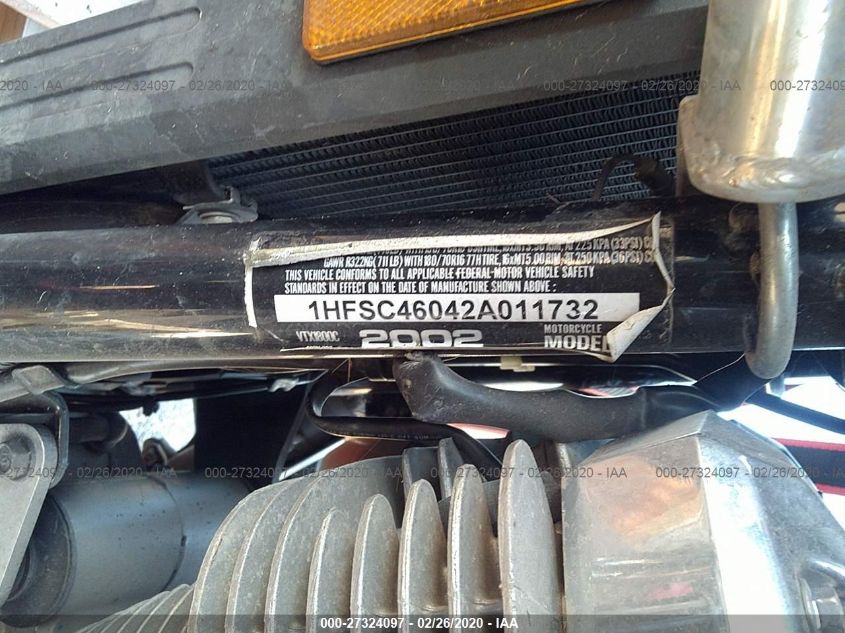 2002 HONDA VTX1800 C 1HFSC46042A011732