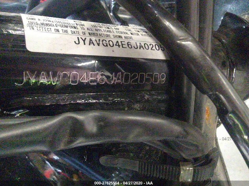 2018 YAMAHA XV250 JYAVG04E6JA020509